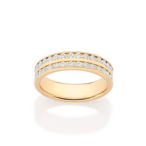 ALIANÇA BANHADA A OURO 18K COM ZIRCÔNIAS