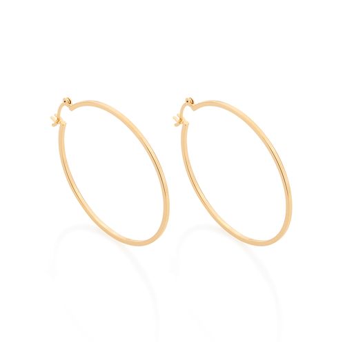 BRINCO ARGOLA BANHADO A OURO 18K