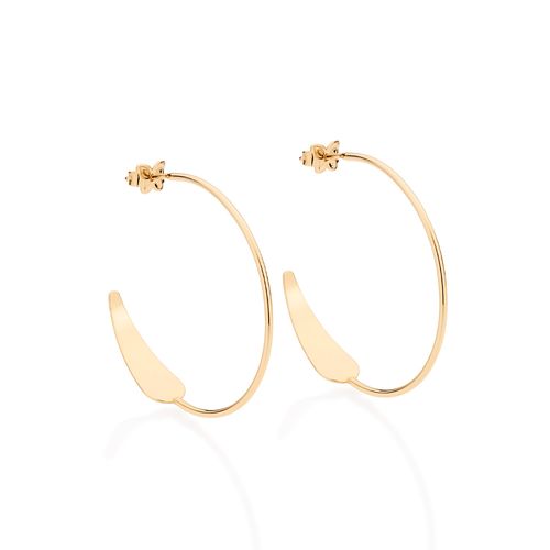 BRINCO BANHADO A OURO 18K MEIA ARGOLA