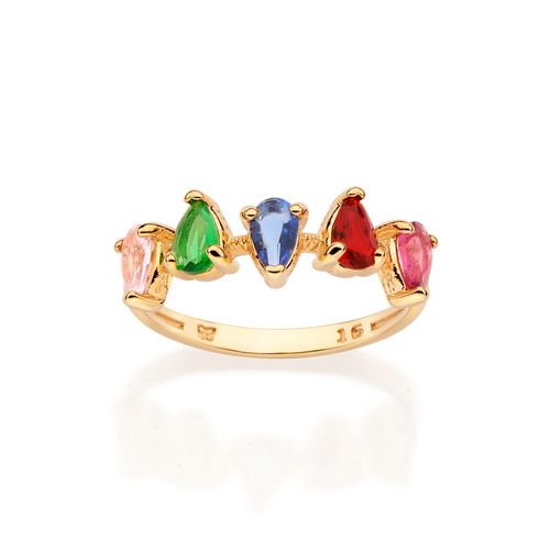 ANEL SKINNY BANHADO A OURO 18K COM CRISTAIS