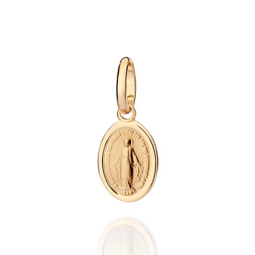PINGENTE MEDALHA NOSSA SENHORA DAS GRAÇAS BANHADO A OURO 18K
