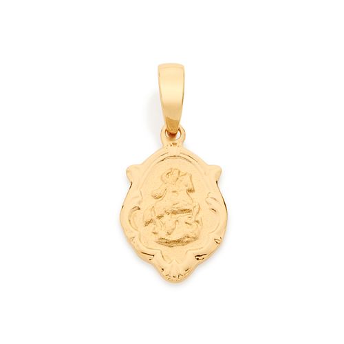 PINGENTE BANHADO A OURO 18K MEDALHA SANTOS