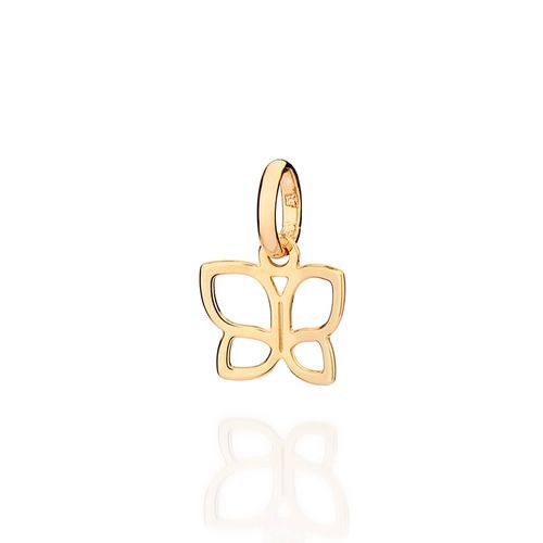 PINGENTE BORBOLETA VAZADA BANHADA A OURO 18K