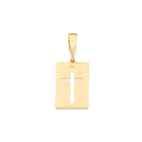 PINGENTE CRUZ  BANHADO A OURO 18K
