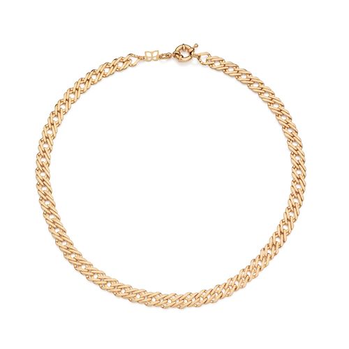 GARGANTILHA GROUMET BANHADA A OURO 18 K