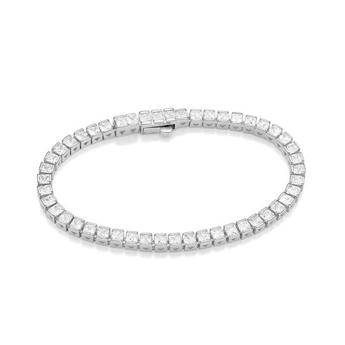 PULSEIRA RIVIERA DE PRATA MACIÇA 925 COM ZIRCÔNIAS