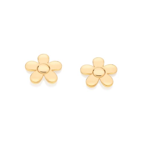 BRINCO FLOR BANHADO A OURO 18K