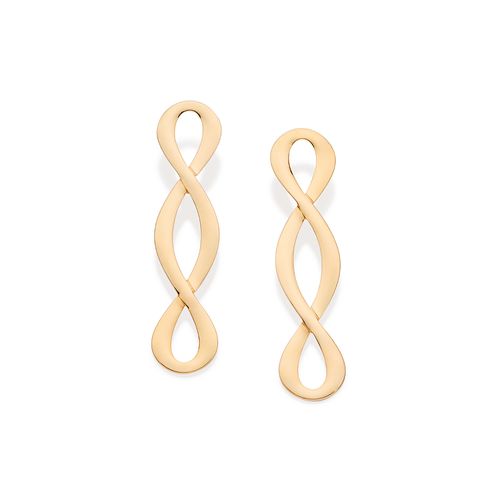 BRINCO ENTRELAÇADO BANHADO A OURO 18K