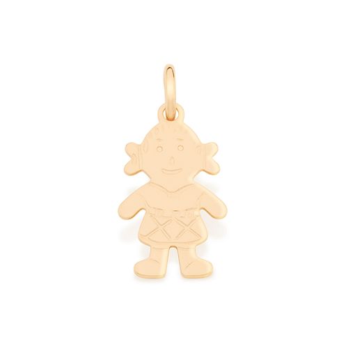 PINGENTE MENINA BANHADO A OURO 18K