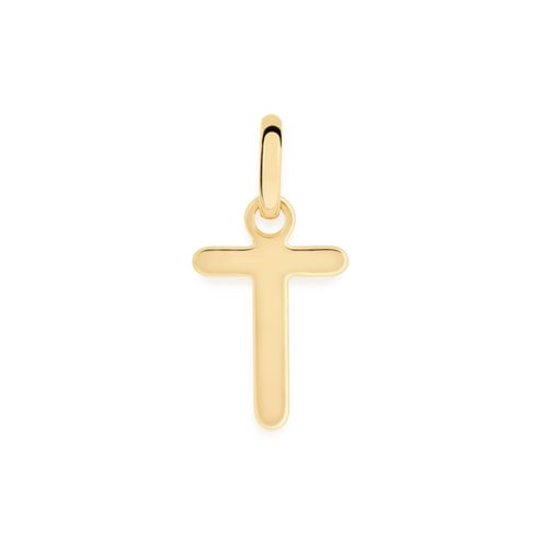 PINGENTE LETRA BANHADO A OURO 18K -LETRA T