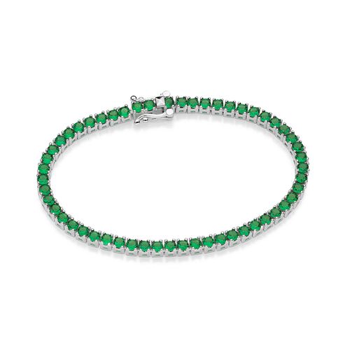 PULSEIRA RIVIERA DE PRATA MACIÇA 925 COM ZIRCÔNIAS