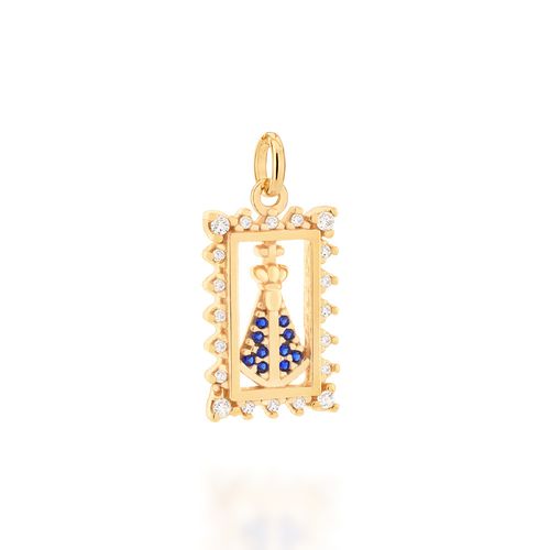 PINGENTE BANHADO A OURO 18K NOSSA SENHORA APARECIDA