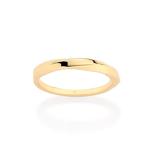 ALIANÇA TWIST BANHADO A OURO 18K