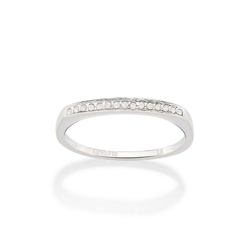 ANEL SKINNY DE PRATA 925 COM ZIRCÔNIAS