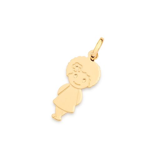 PINGENTE MENINA BANHADO A OURO 18K