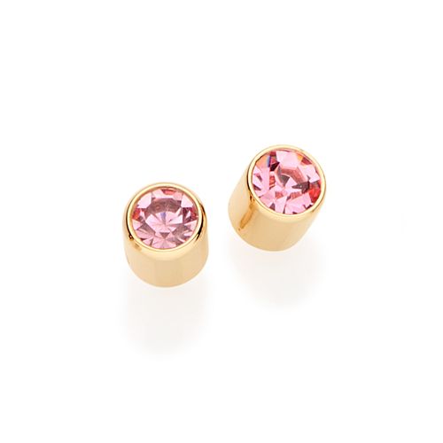 BRINCO SOLITÁRIO BANHADO A OURO 18K COM CRISTAIS