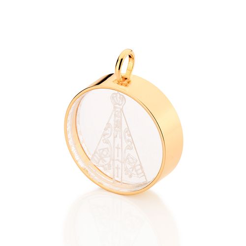 PINGENTE BANHADO A OURO 18K COM NOSSA SENHORA APARECIDA