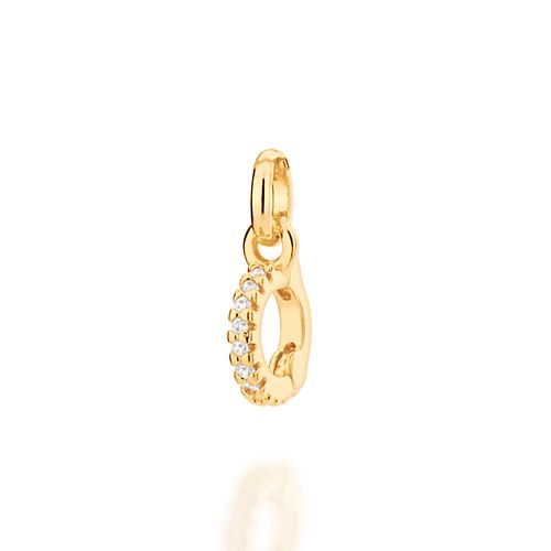 MINI PINGENTE BANHADO A OURO 18K COM ZIRCÔNIAS