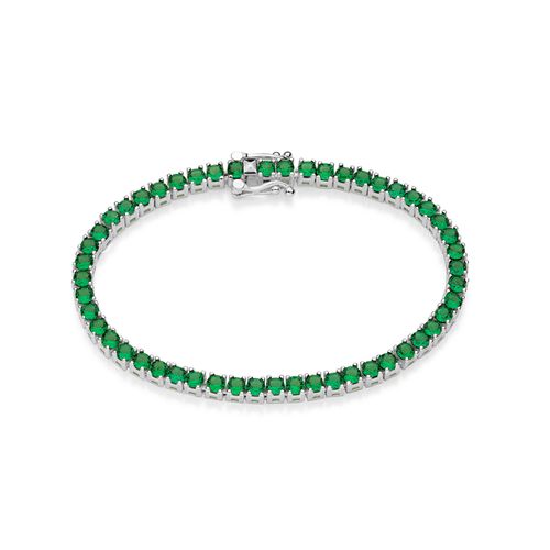 PULSEIRA RIVIERA DE PRATA MACIÇA 925 COM ZIRCÔNIAS