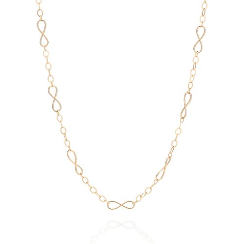 GARGANTILHA INFINITOS BANHADA A OURO 18K