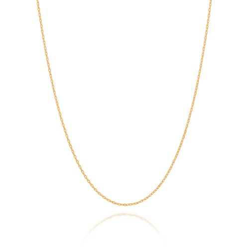 GARGANTILHA BANHADA A OURO 18K FIO CADEADO