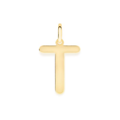PINGENTE LETRA BANHADO A OURO 18K -LETRA T