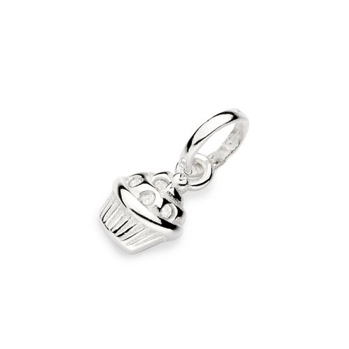 PINGENTE CUPCAKE DE PRATA 925 COM ZIRCÔNIAS
