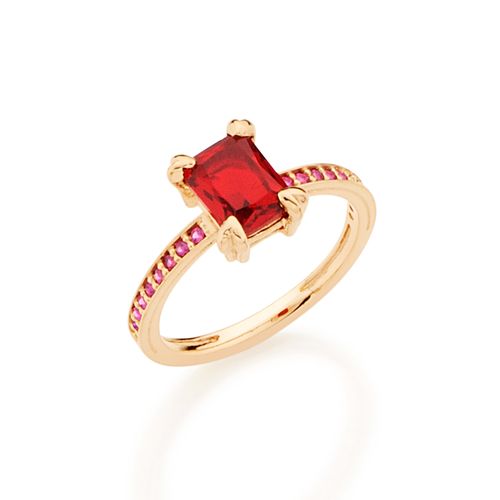 ANEL BANHADO A OURO 18K COM ZIRCÔNIAS E CRISTAL