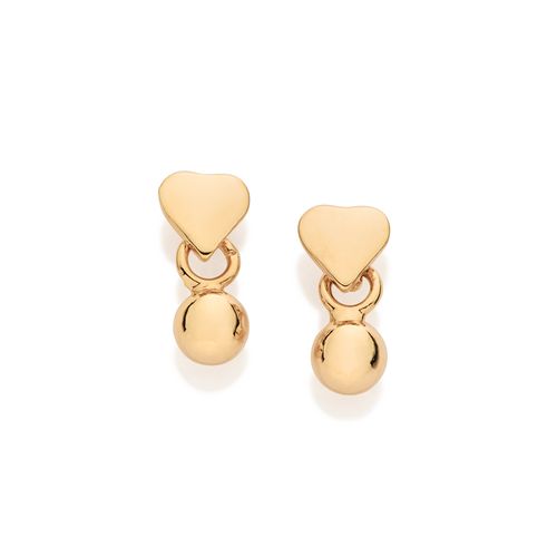 BRINCO CORAÇÃO BANHADO A OURO 18K
