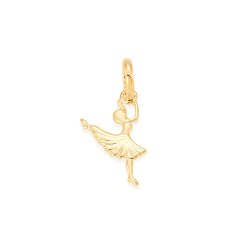 PINGENTE INFANTIL BANHADO A OURO 18K BAILARINA