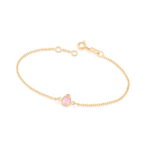 PULSEIRA BANHADA A OURO 18K COM ZIRCÔNIA GOTA