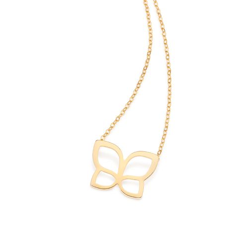 GARGANTILHA COM PINGENTE LOGO ROMMANEL BANHADA A OURO 18K