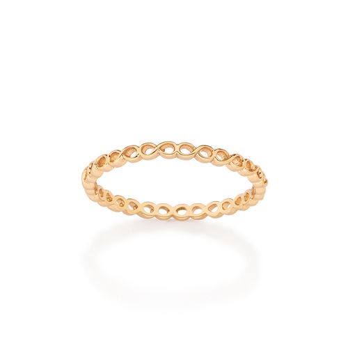 ANEL SKINNY INFINITOS BANHADO A OURO 18K