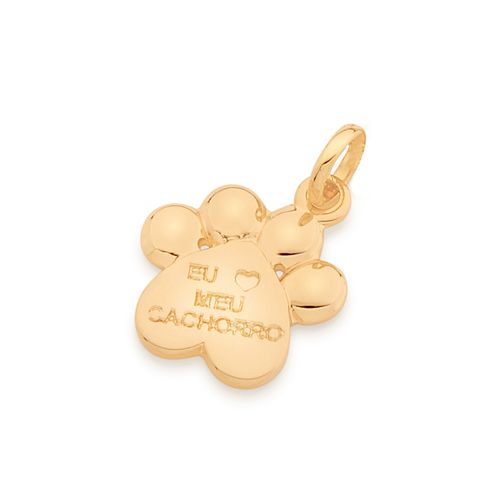 PINGENTE PATA DE CACHORRO BANHADO A OURO 18K
